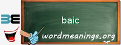 WordMeaning blackboard for baic